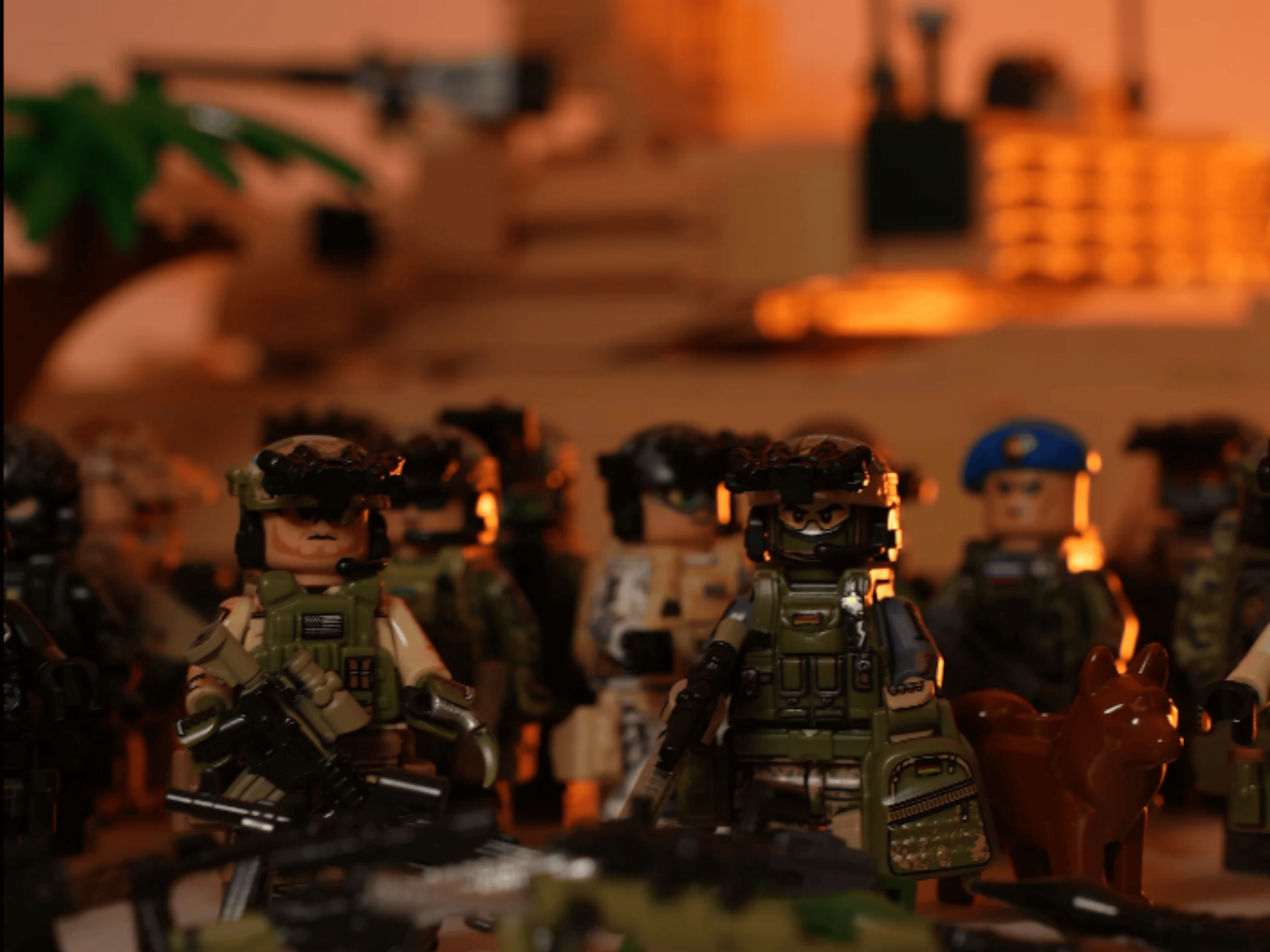 The detailing on a BrickWar II set