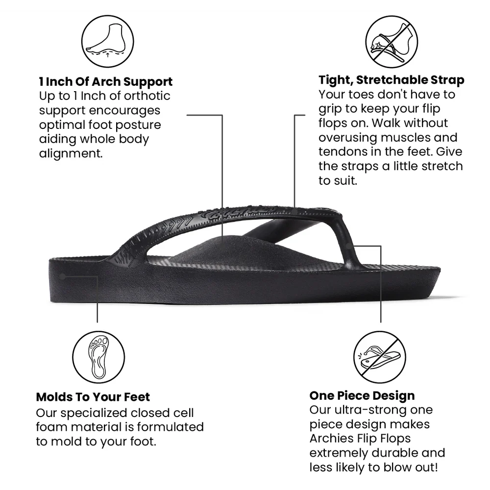 Arch Support Flip Flops - Classic - Brown