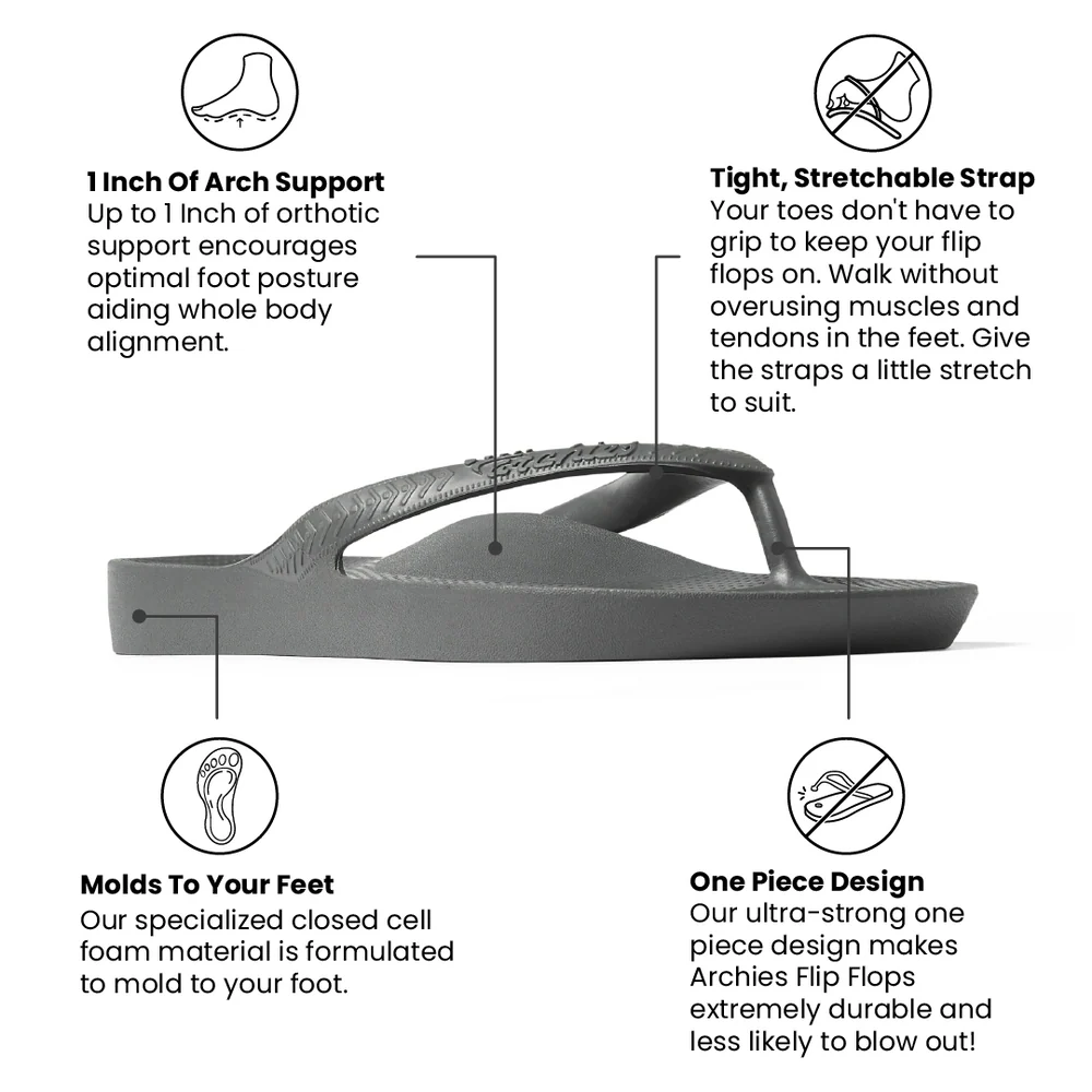 Arch Support Flip Flops - Classic - Brown