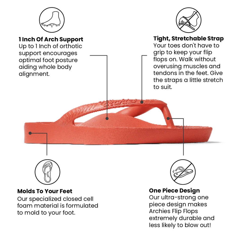 Arch Support Flip Flops - Classic - Brown