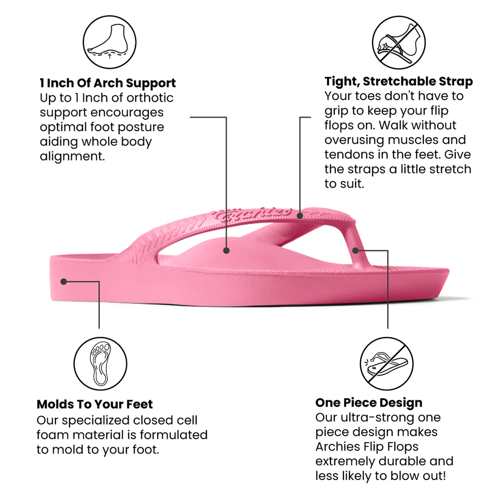 Arch Support Flip Flops - Classic - Brown