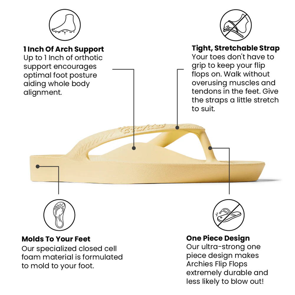 Arch Support Flip Flops - Classic - Brown