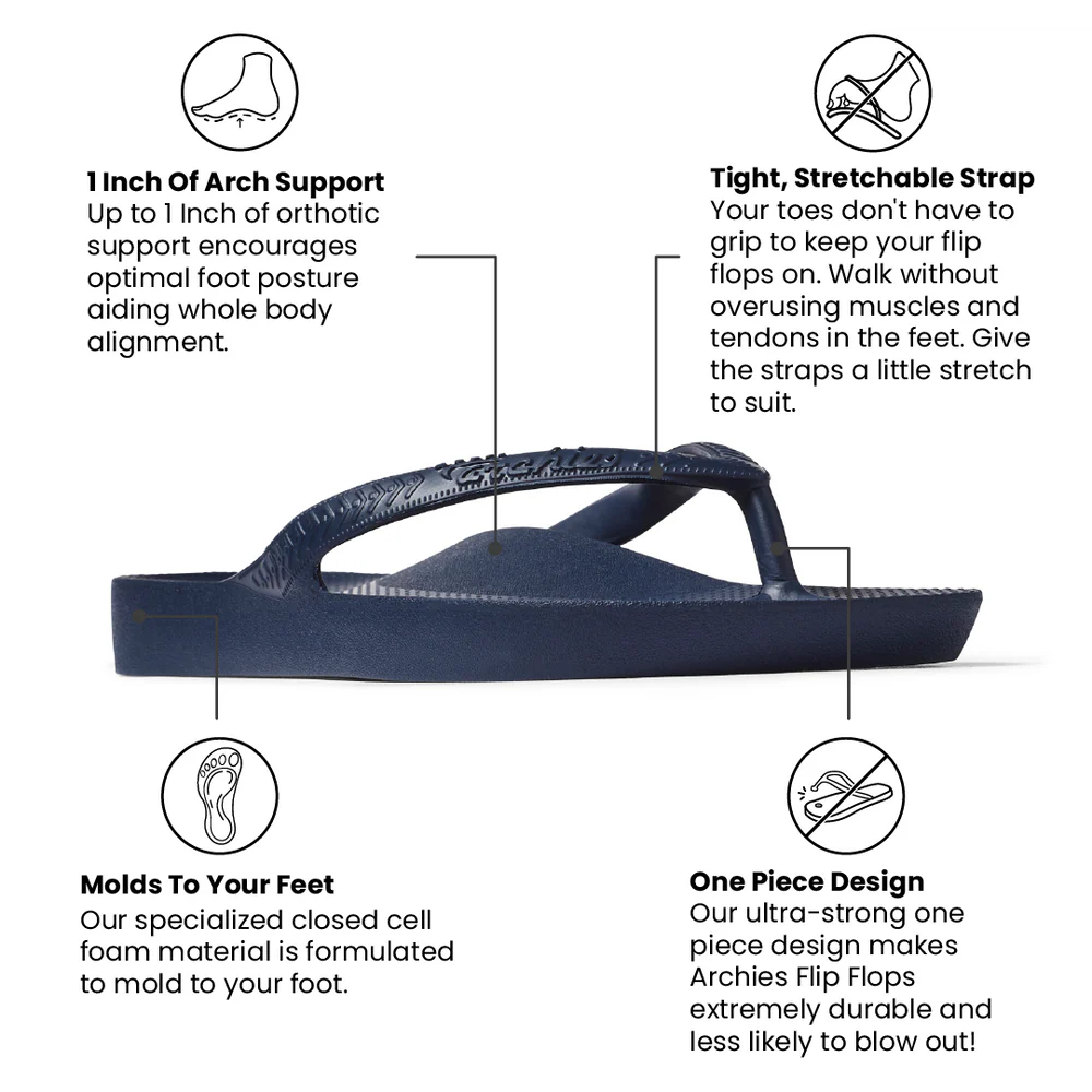 Arch Support Flip Flops - Classic - Brown