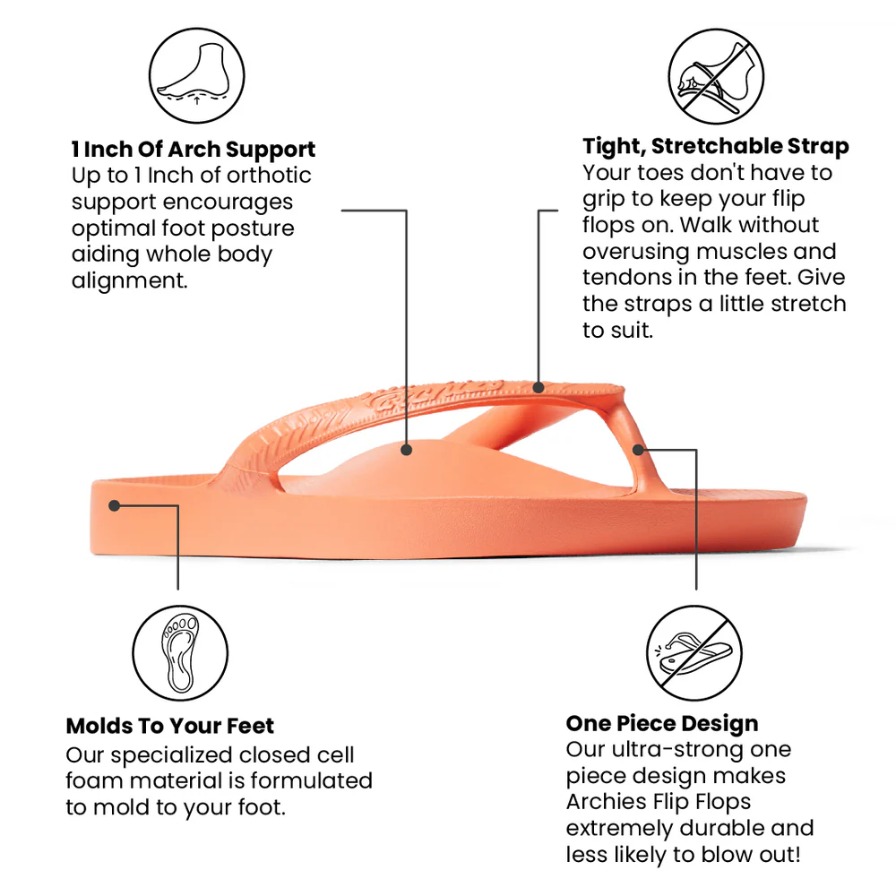 Arch Support Flip Flops - Classic - Brown