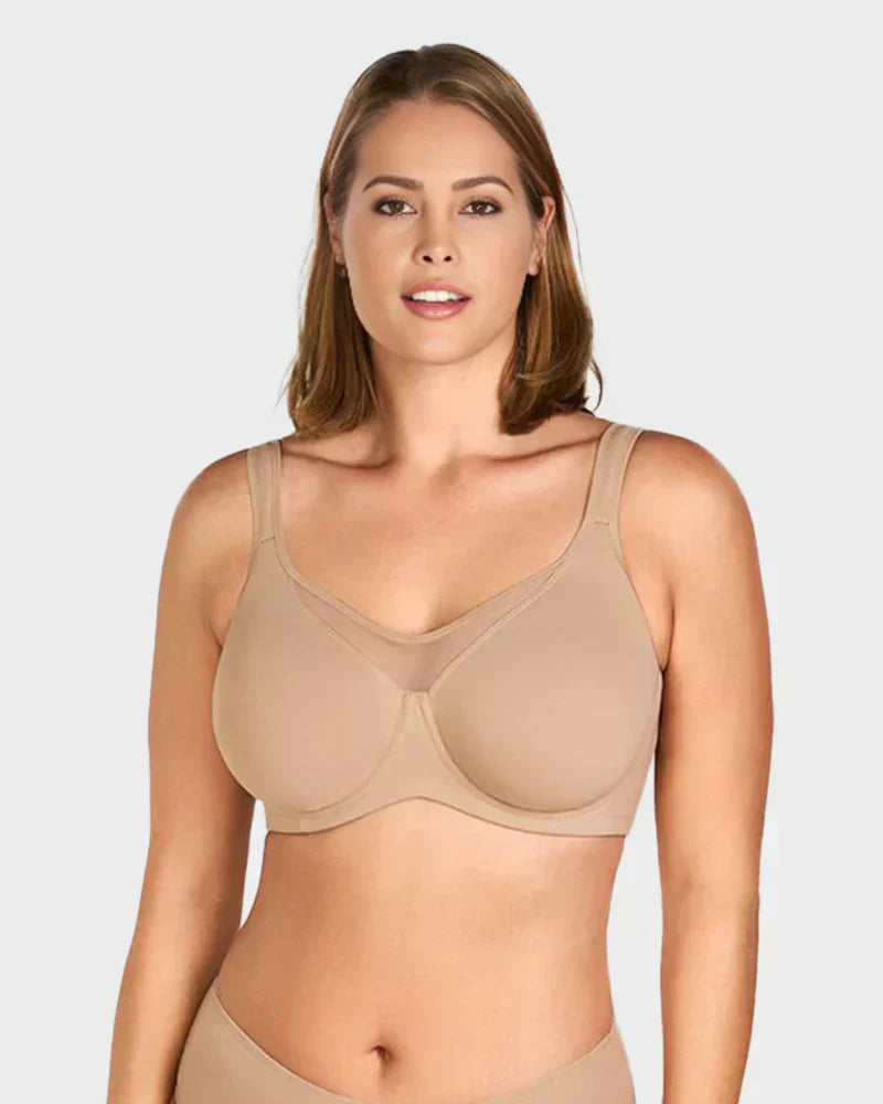 🏆 Last Day Special Price £9.99! 💐Women's Elegant Sheer Full Coverage Plus Size Bra