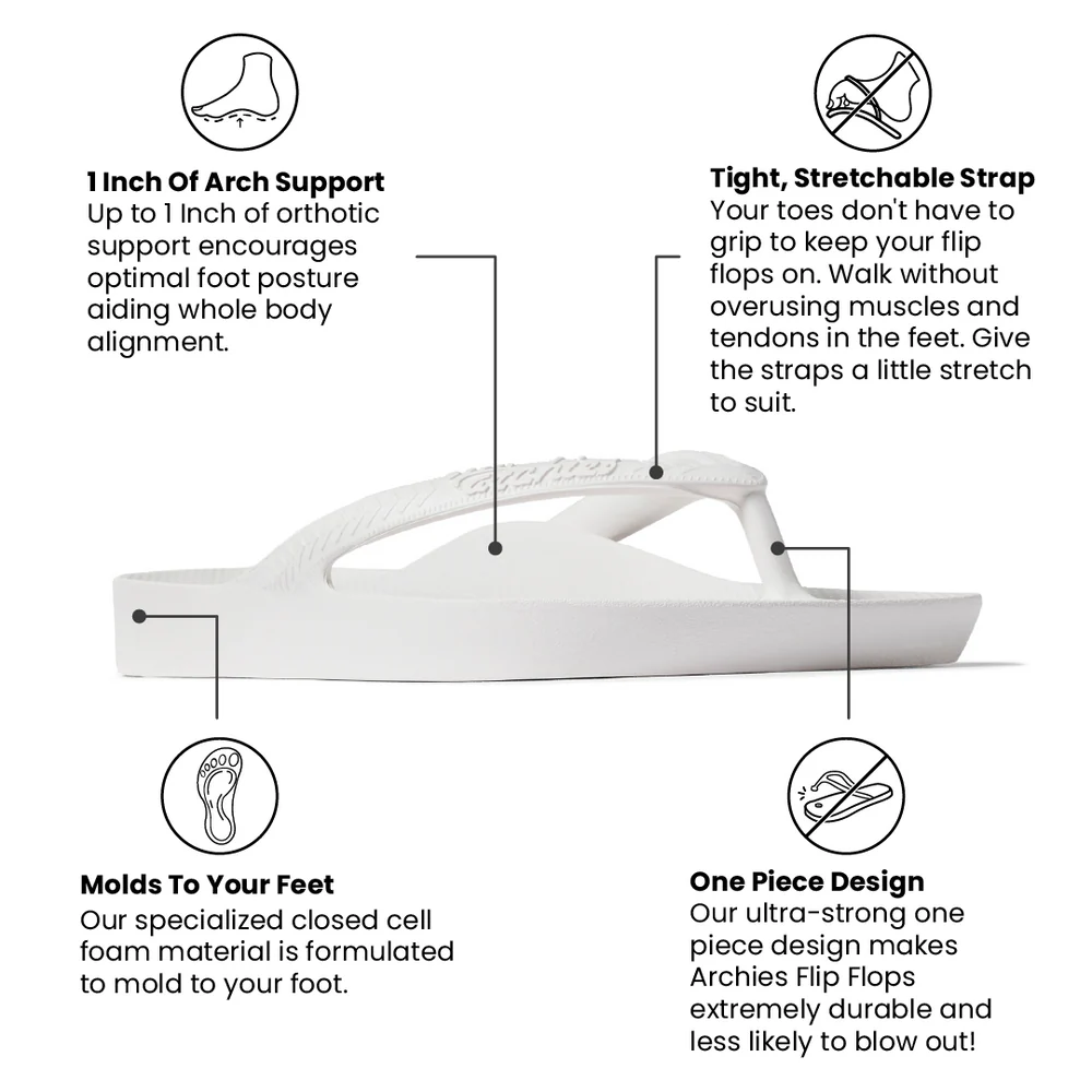 Arch Support Flip Flops - Classic - Brown