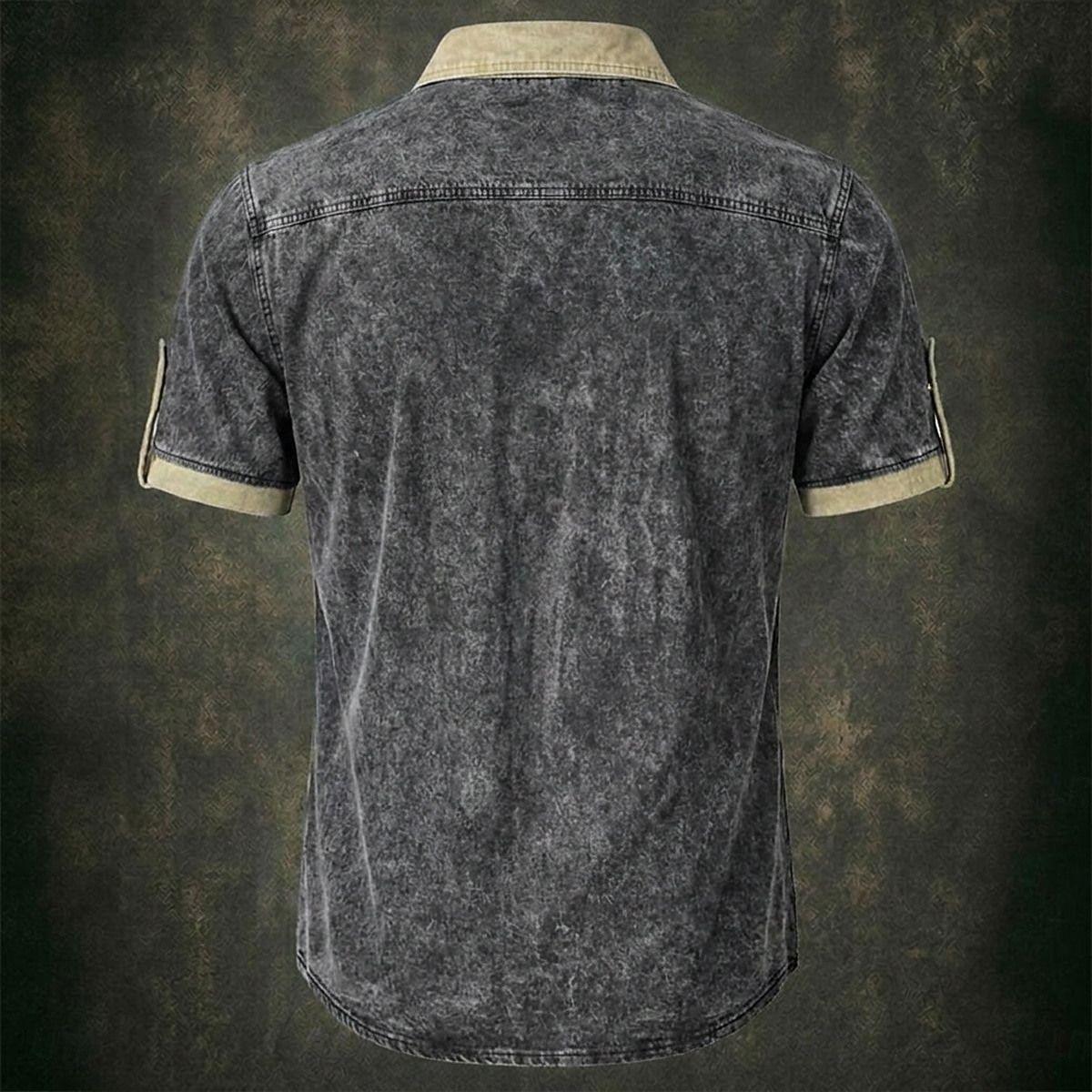 Men Shirt Casual Shirt Button Up Shirt 100% Cotton Acid Wash Shirt Black Red Short Sleeve Color Block Plain Collar Casual Daily Front Pocket Clothing Apparel Cotton Elegant Fashion Casual 2026 - $32.99 &ndash;P2