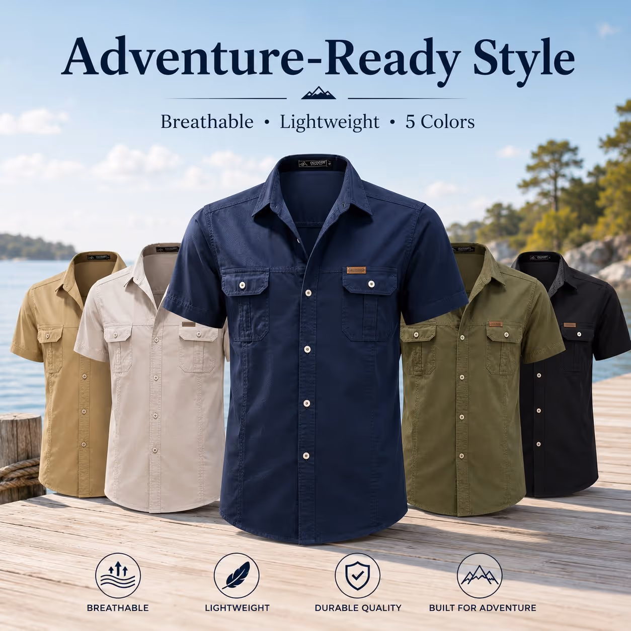 New Men's Lightweight Outdoor Shirt