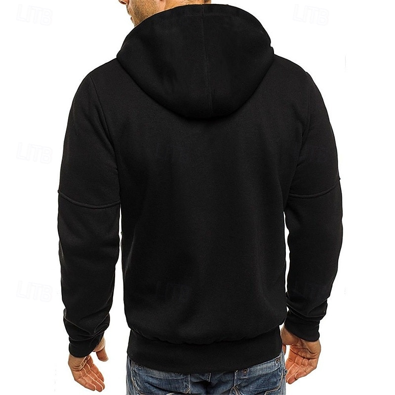 Men's Hoodie Full Zip Hoodie Fleece Hoodie Tactical Hoodie Black White Army Green Burgundy Navy Blue Hooded Plain Zipper Sports & Outdoor Casual Daily Streetwear Cool Sportswear Fall Spring & Fall 2026 - $19.99 –P10