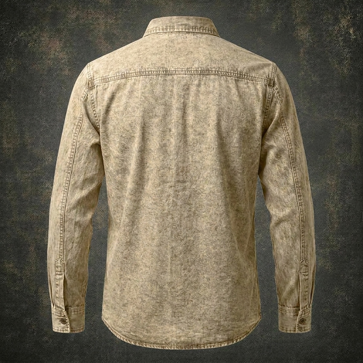 Men Shirt Garment Dyed Acid Wash Shirt Blue Black Red Purple Green Long Sleeve Plain Shirt Collar Casual Daily Front Pocket Clothing Apparel Elegant Fashion Casual 2026 - $33.99 –P2
