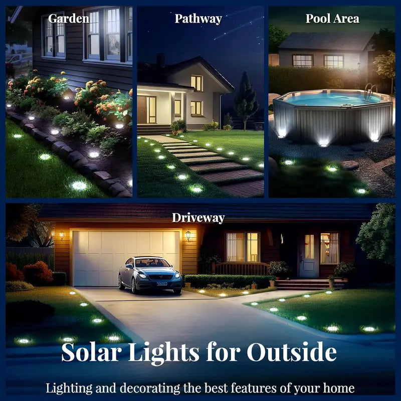 Solar Lights for Outside，Solar Lights Outdoor Waterproof