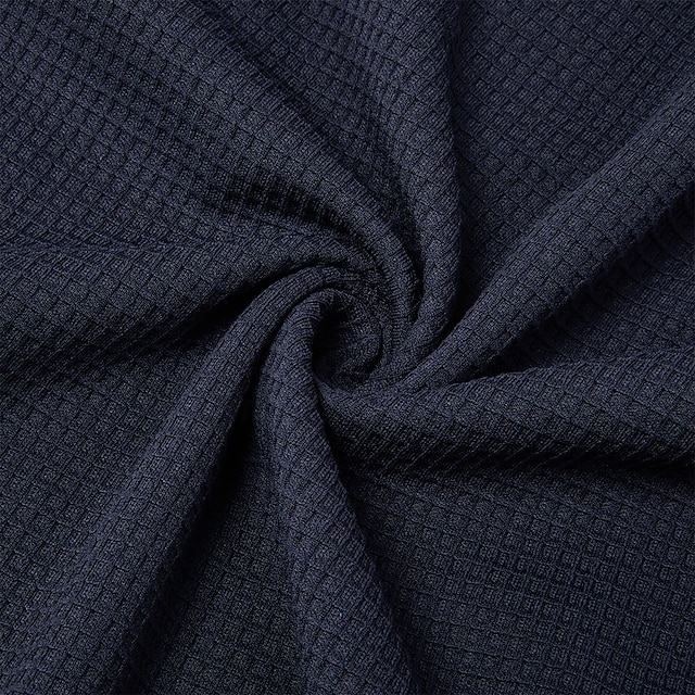 Men's Zip Up Sweatshirt Waffle Sweatshirt Pullover Black Navy Blue Half Zip Plain Pocket Casual Daily Work Polyester Active Vintage Cool Spring Fall Clothing Apparel Hoodies Sweatshirts Long Sleeve