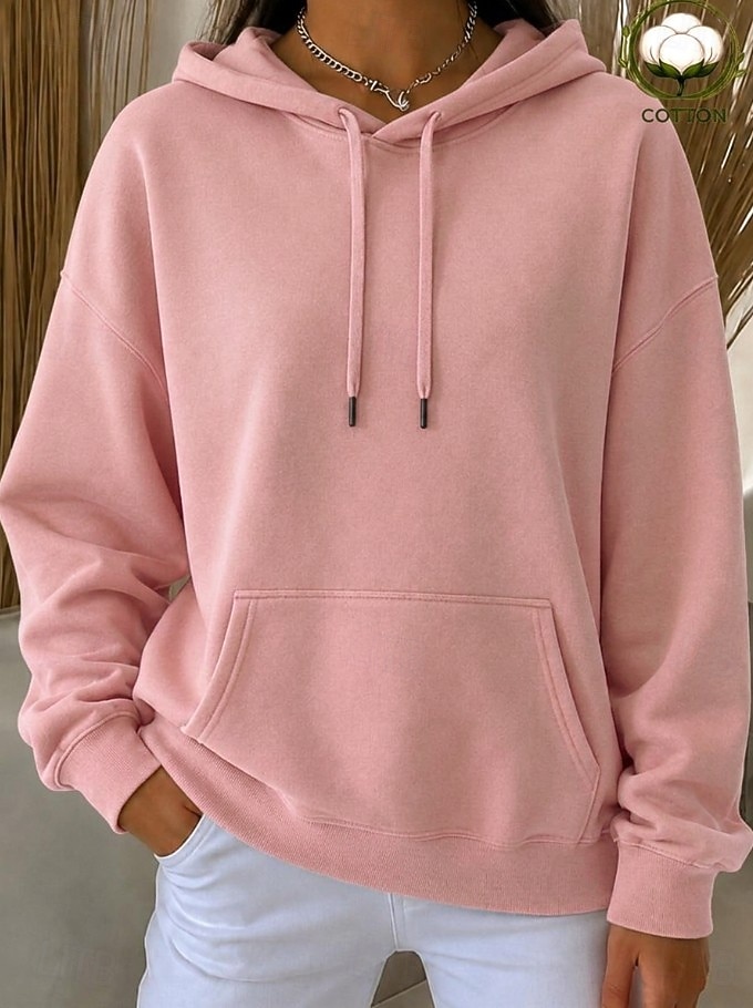 Women's Pullover Hoodie Sweatshirt Punk Casual Long Sleeve Hooded Regular Tops Casual Home Street Blue Black Pink Red Brown Spring Fall Winter 2026 - $27.99 &ndash;P13