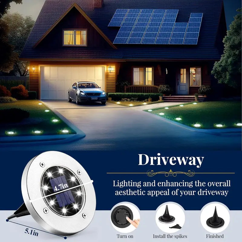 Solar Lights for Outside，Solar Lights Outdoor Waterproof