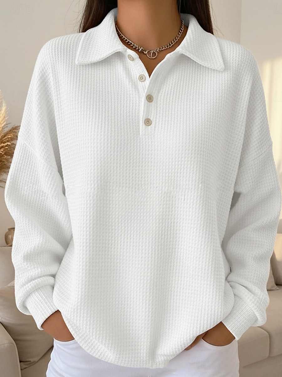 Women's Pullover Sweatshirt Active Sports Fashion Long Sleeve Square Neck Regular Tops White Red Orange Spring Fall Winter 2026 - $26.99 &ndash;P4