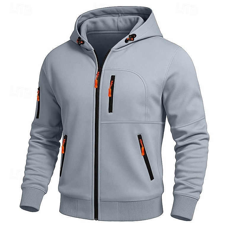 Men's Hoodie Full Zip Hoodie Fleece Hoodie Tactical Hoodie Black White Army Green Burgundy Navy Blue Hooded Plain Zipper Sports & Outdoor Casual Daily Streetwear Cool Sportswear Fall Spring & Fall 2026 - $19.99 –P1