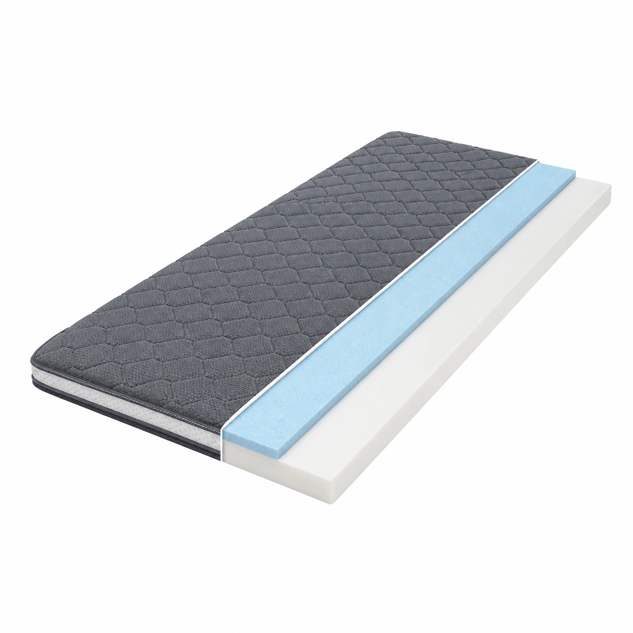 Premium Viskotopper ergonomisch 180x200 cm atmungsaktiv Schaumkern Matratzenauflage-onqira