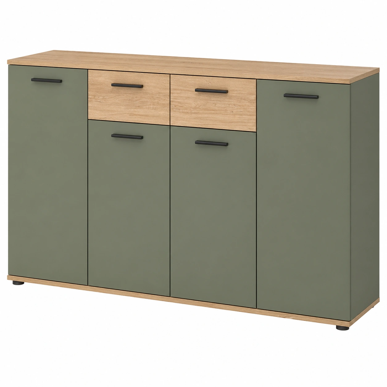 Sideboard Kommode Modern Gruen Holzoptik 160x85x35 cm Stauraum Schrank-onqira