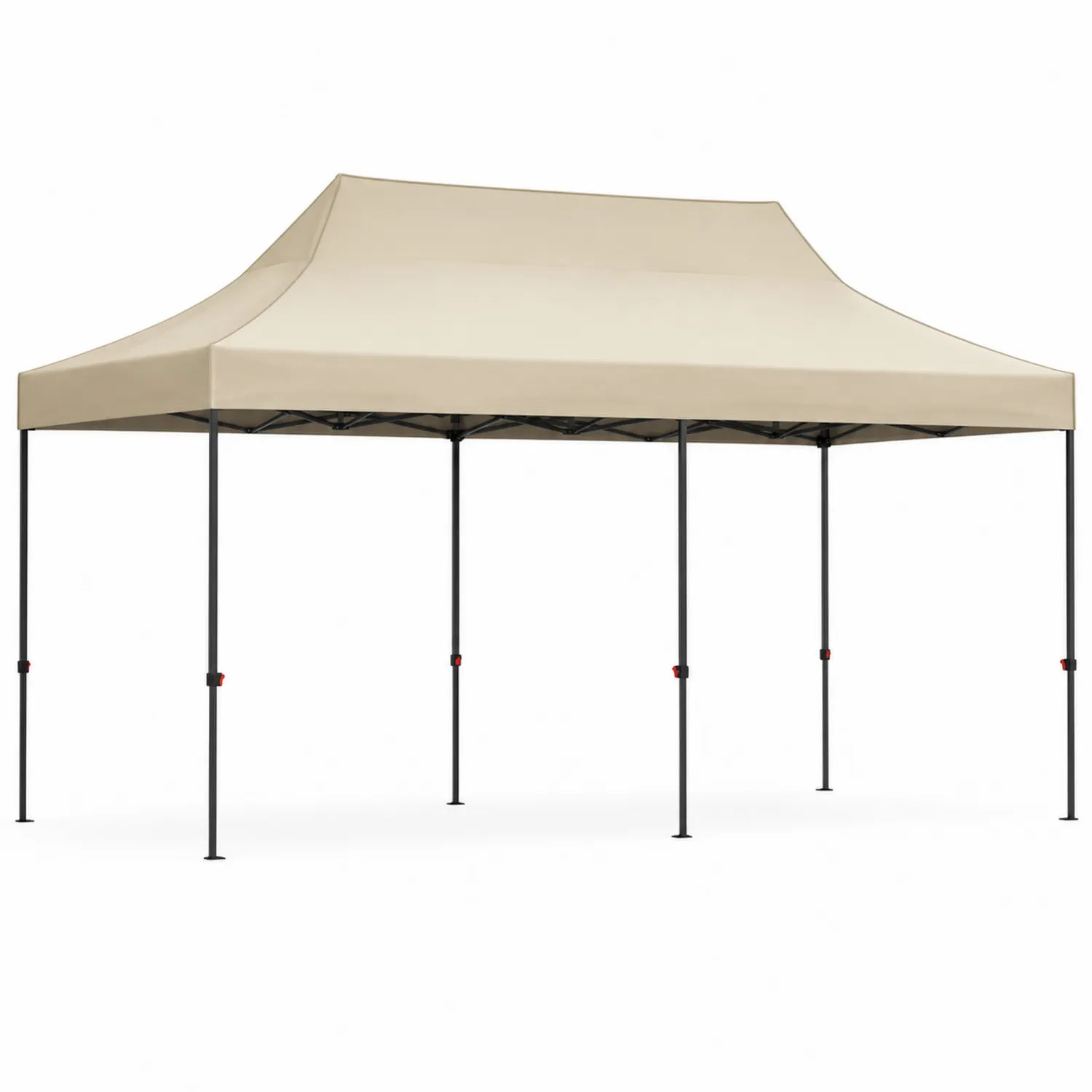 Toldo de Jardín Rectangular 3x6 m Beige Acero y Poliéster