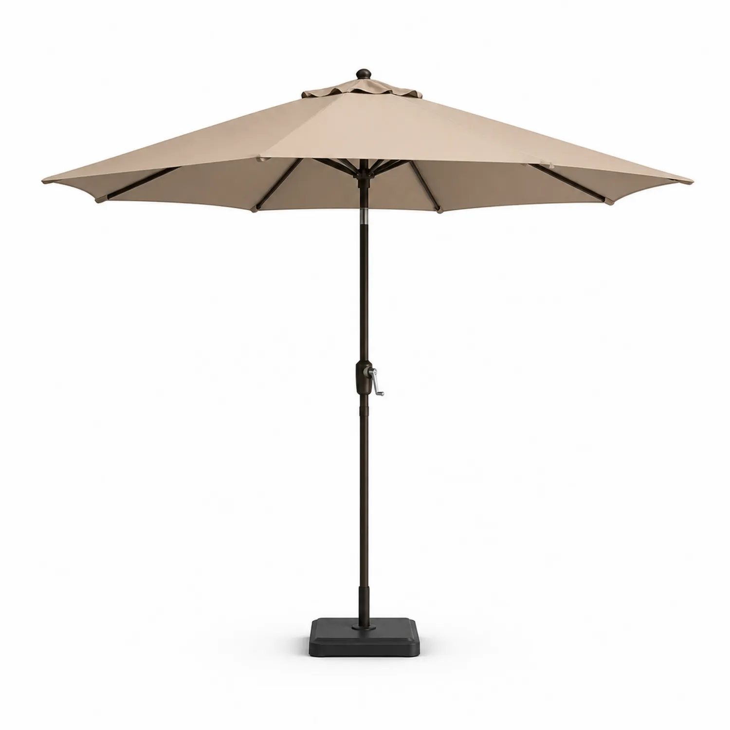 Parasol Redondo de Aluminio y Poliéster de 300 cm Beige