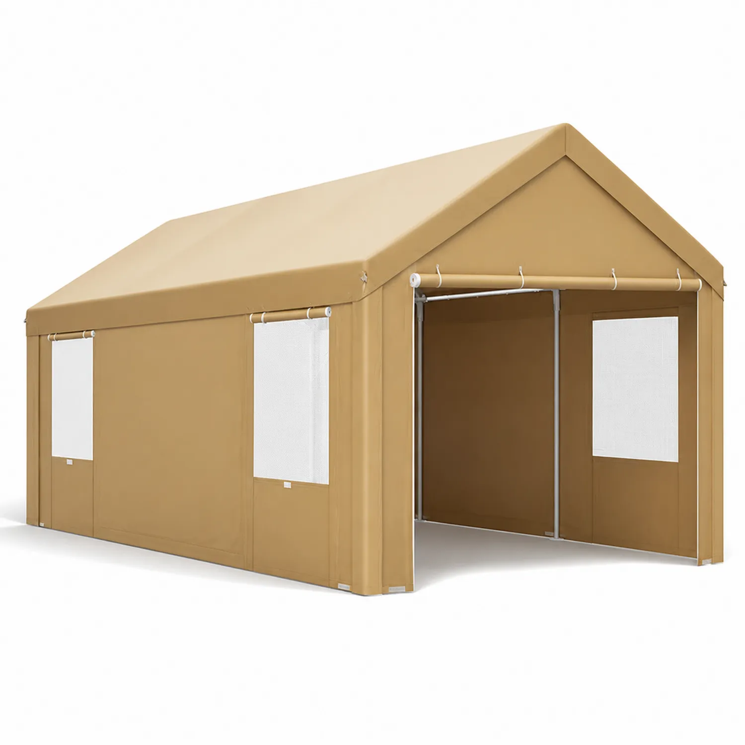 Carpa de Jardín Rectangular 5x3 m Beige Tela de Poliéster y Acero