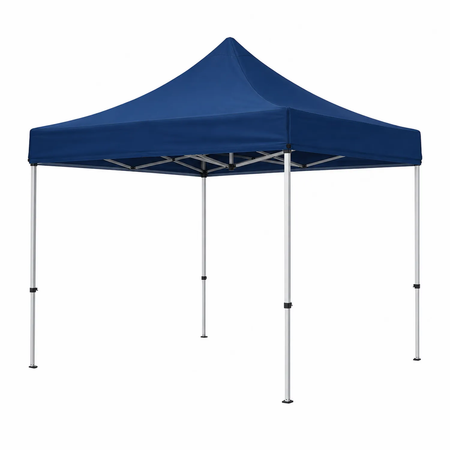Carpa de jardín cuadrada 3x3m azul poliéster estructura de metal