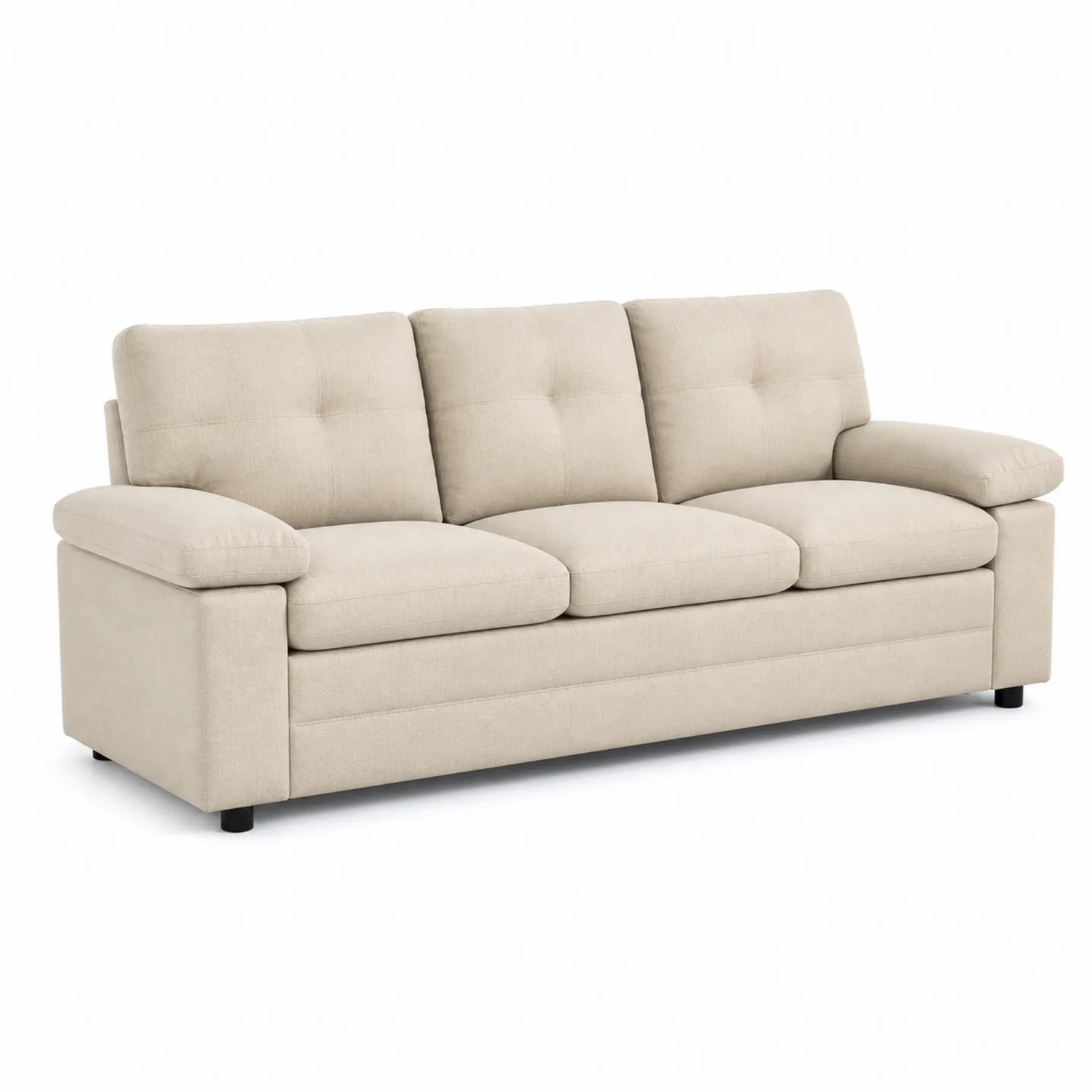 Sofá de 3 plazas de poliéster beige