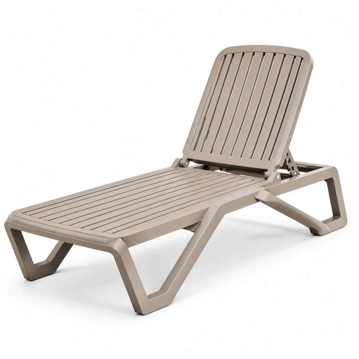 Tumbona de Jardín Reclinable de Resina Sintética 195 cm Marrón