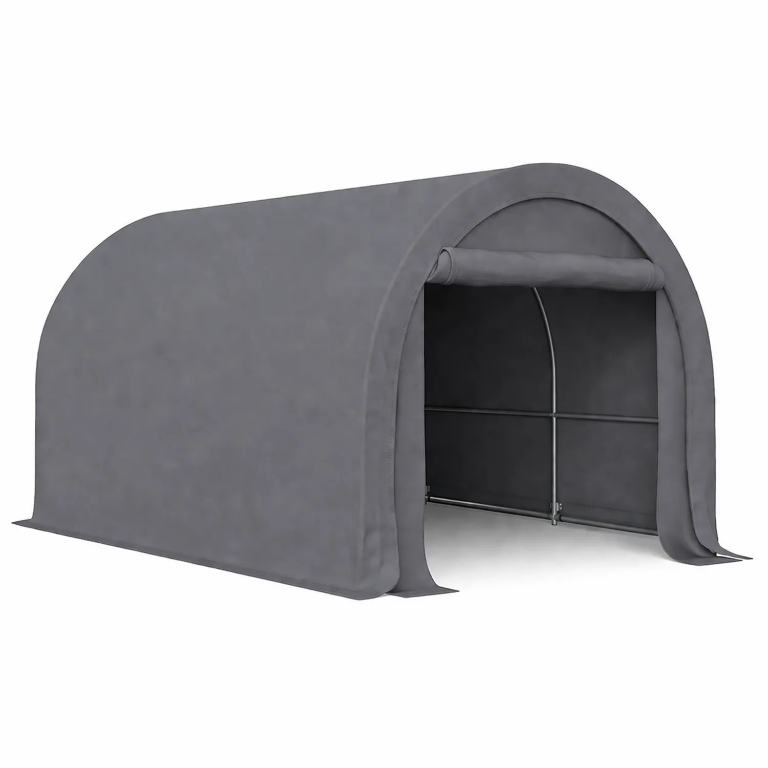 Carpa de jardín de Acero y Poliéster Gris 300x200x180 cm