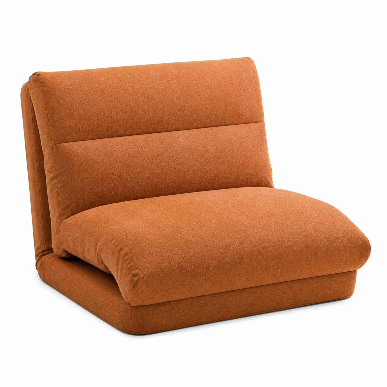 Sillón Convertible de Tela Naranja 70x60x40 cm