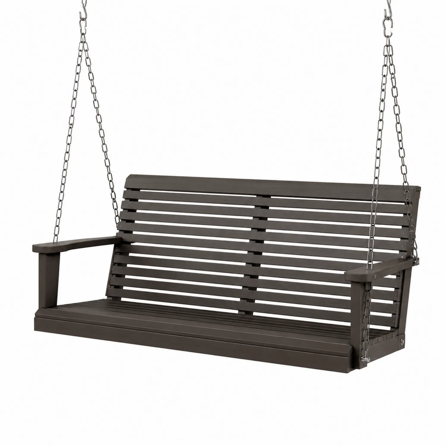 Columpio de madera para exterior marrón