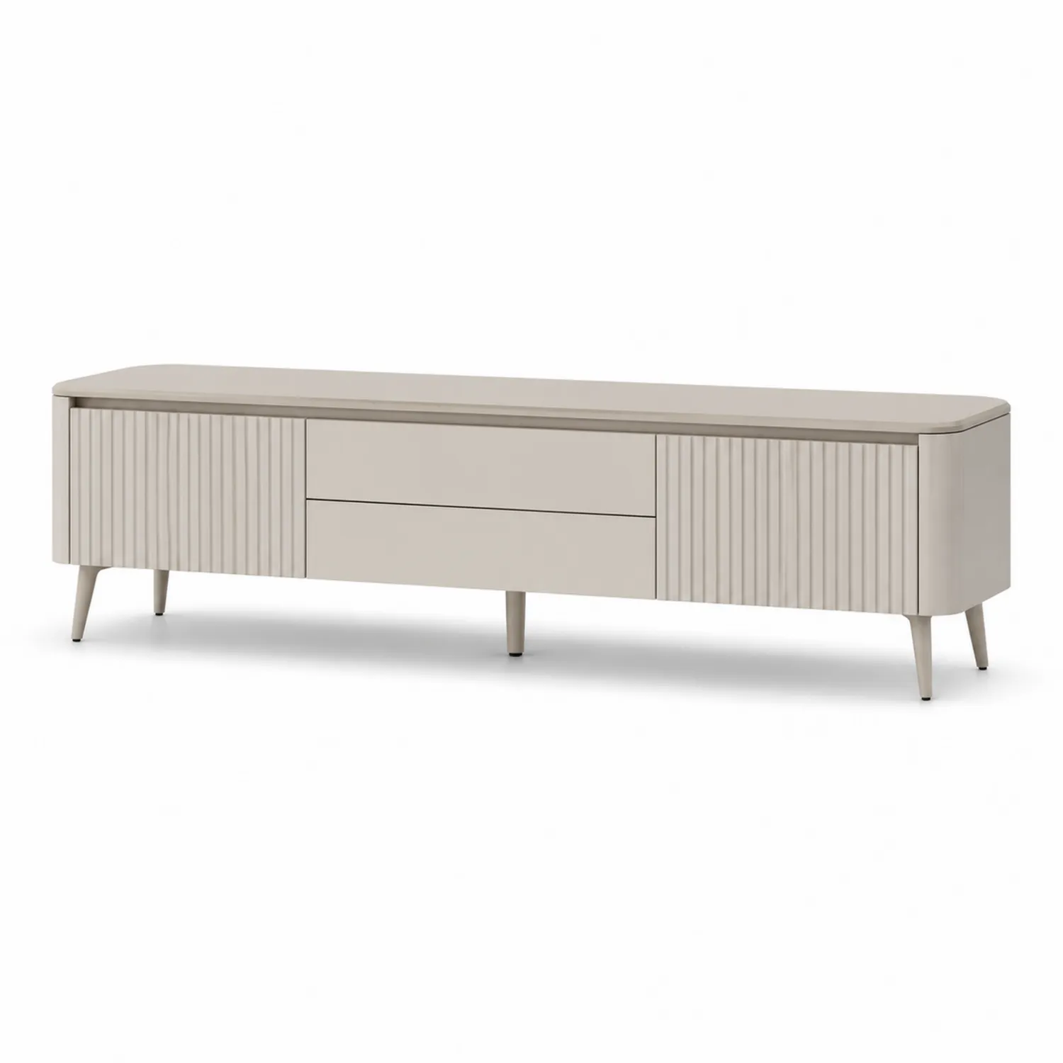 Mesa de TV de MDF con Cajones y Puertas 180x40x50 cm Beige