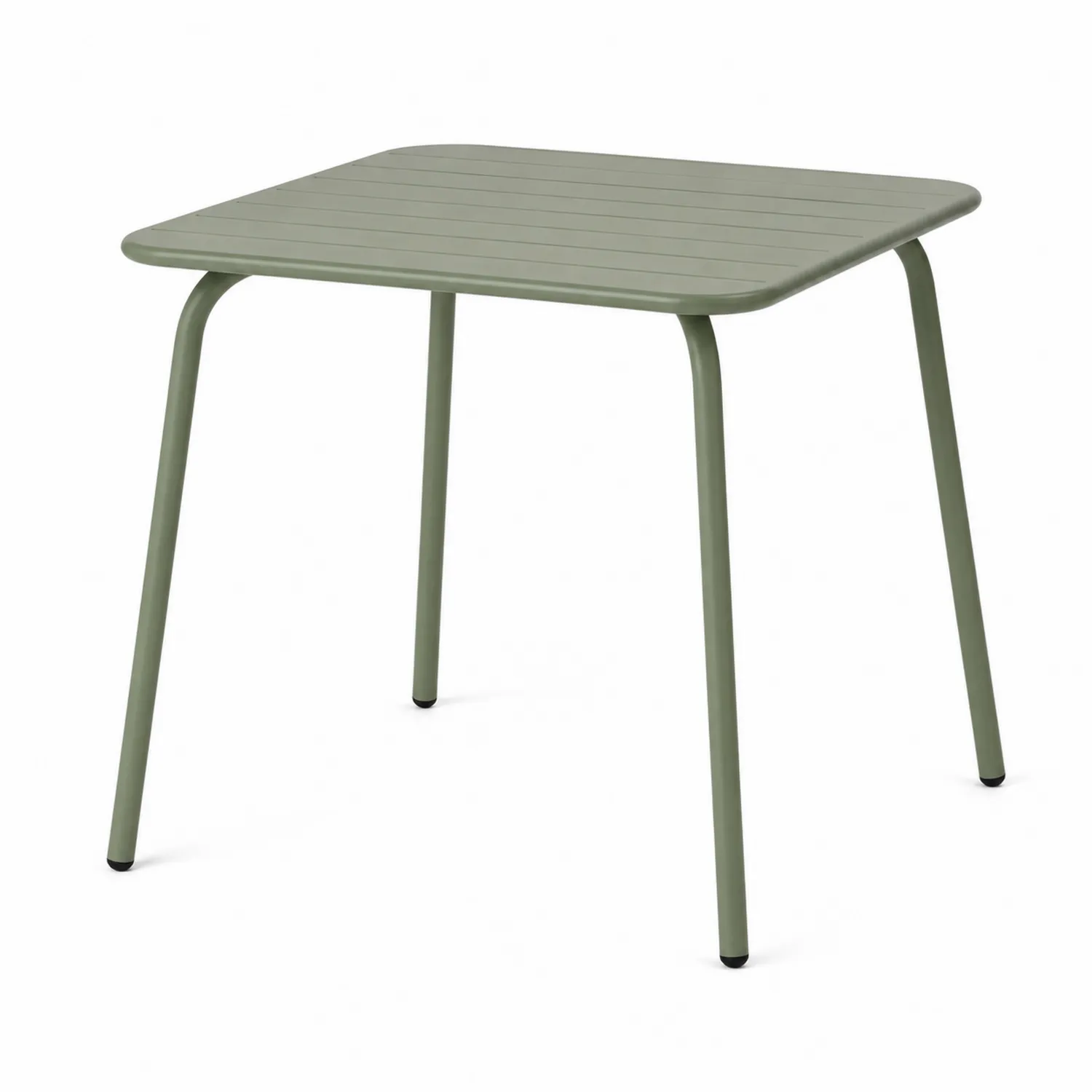 Mesa de metal verde para exteriores 75x75x72 cm