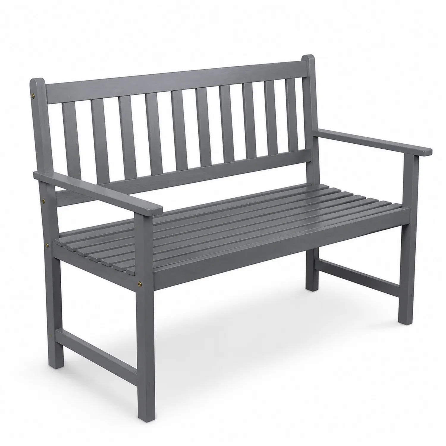 Banco de madera de acacia gris 120x60x85 cm