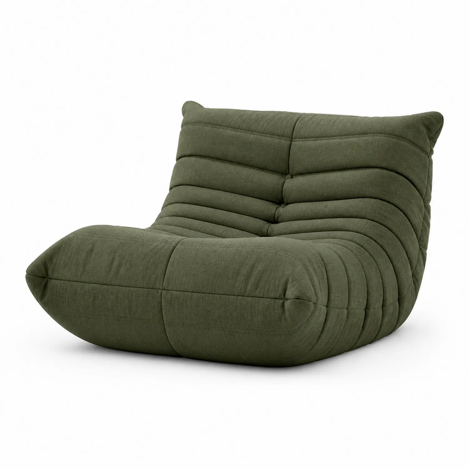 Sillón de tela verde 80x100x70 cm
