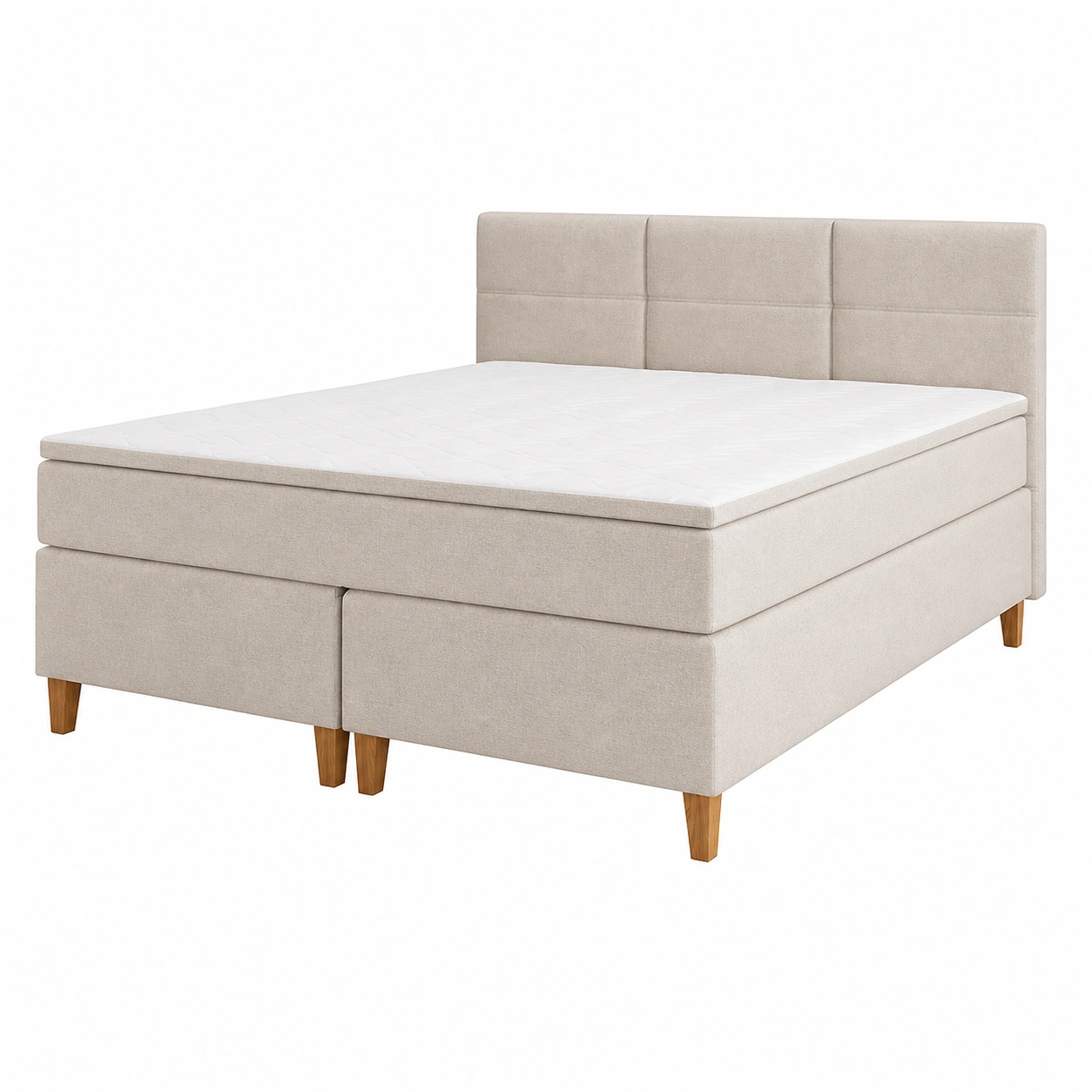 Boxspringbett 180x200 cm Stoffbezug Modernes Komfortbett mit Kopfteil-nestixo