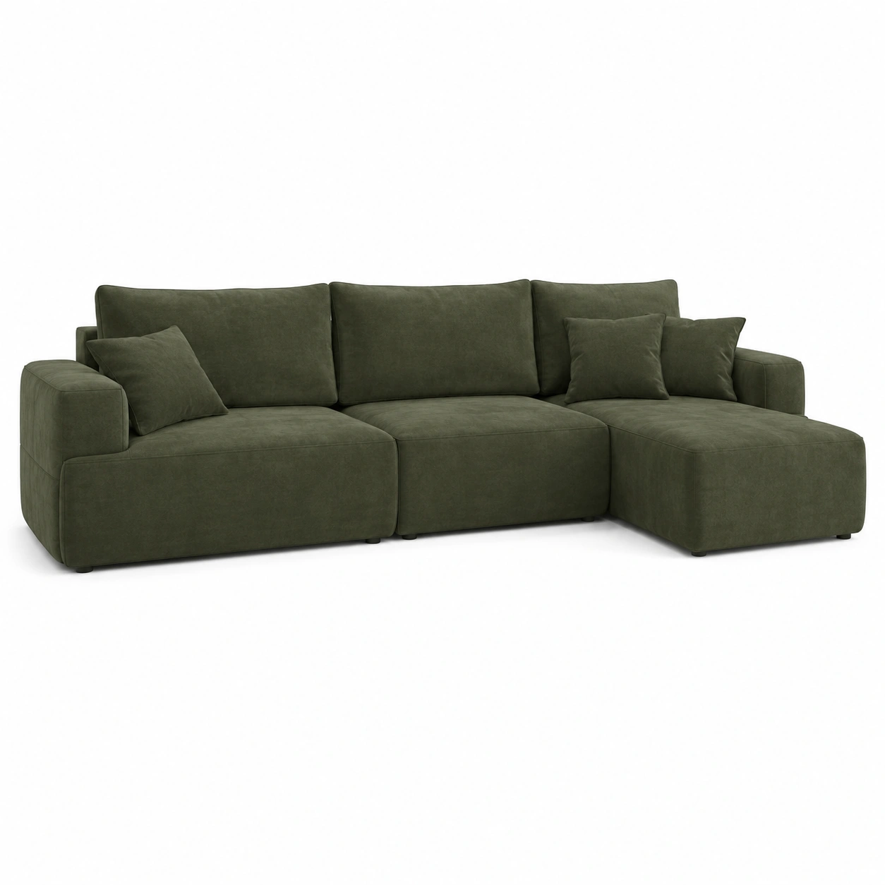 Naroznik sofa tkanina zielona