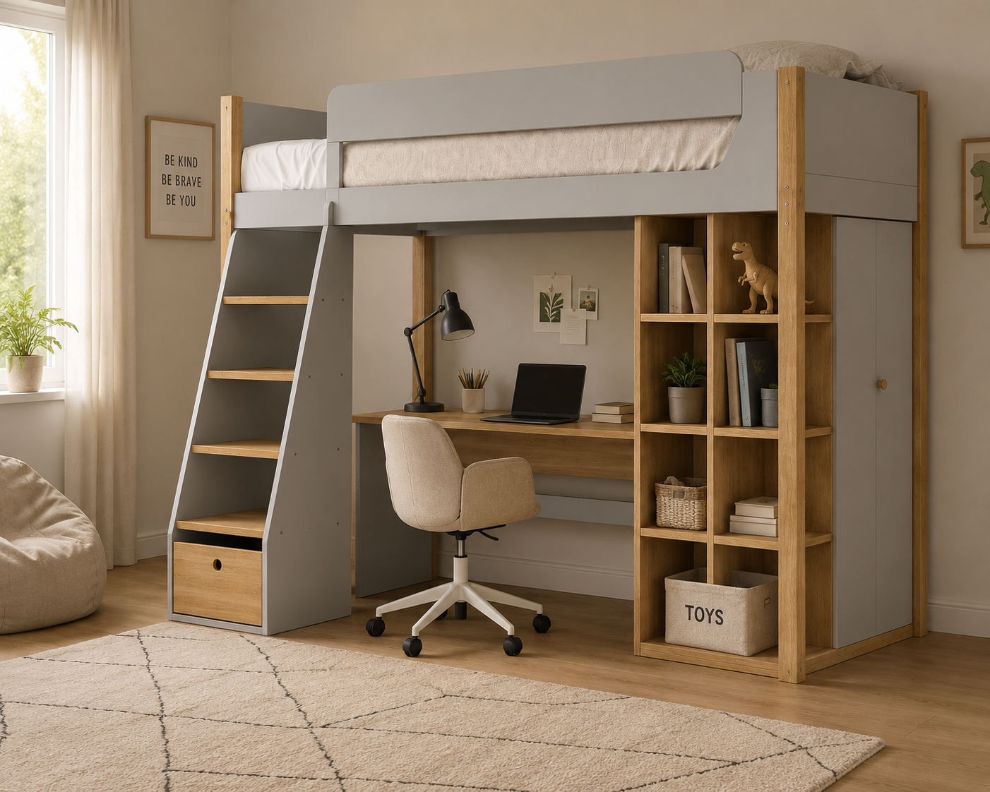 Loft bed-homefurnmall