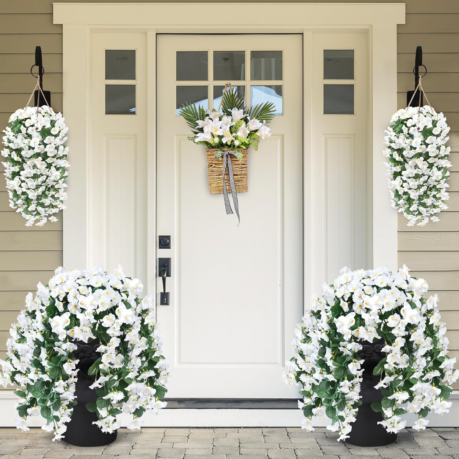🔥On Sale🔥Artificial Faux Hanging Flowers Plants - Set of 2 pcs