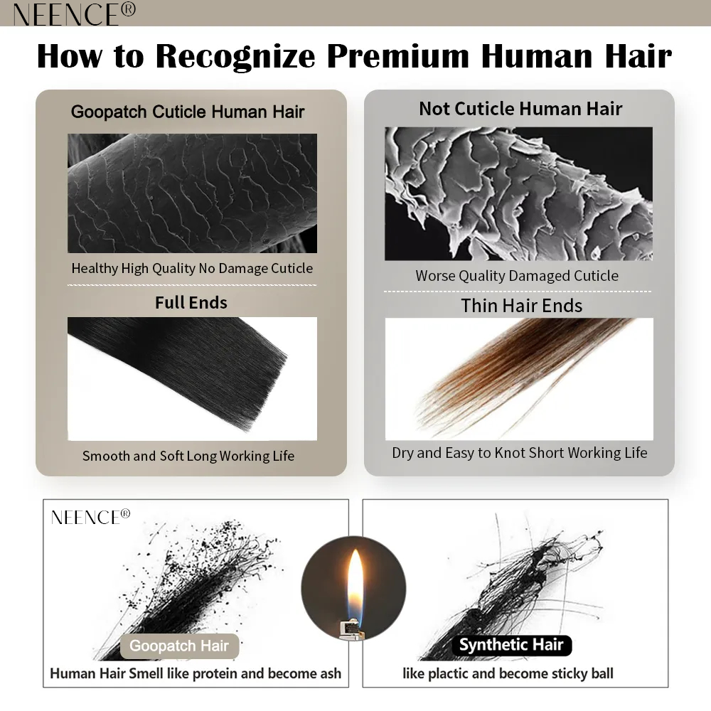 Virgin Human Hair Seamless Tape-In Extensions-10pieces