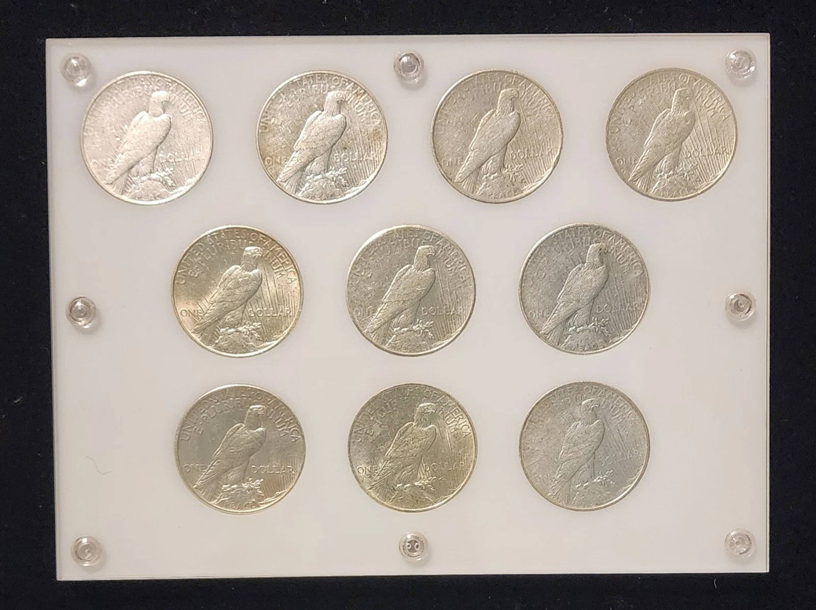 💥 Last 10 Sets Left! Complete 1921–1935 Peace Silver Dollar Set • 10 Pcs • MS65💰