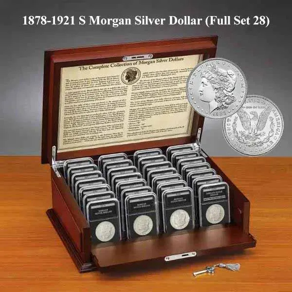 Last 10 sets Complete Set 1878–1921 S Morgan Silver Dollar Set-28PC