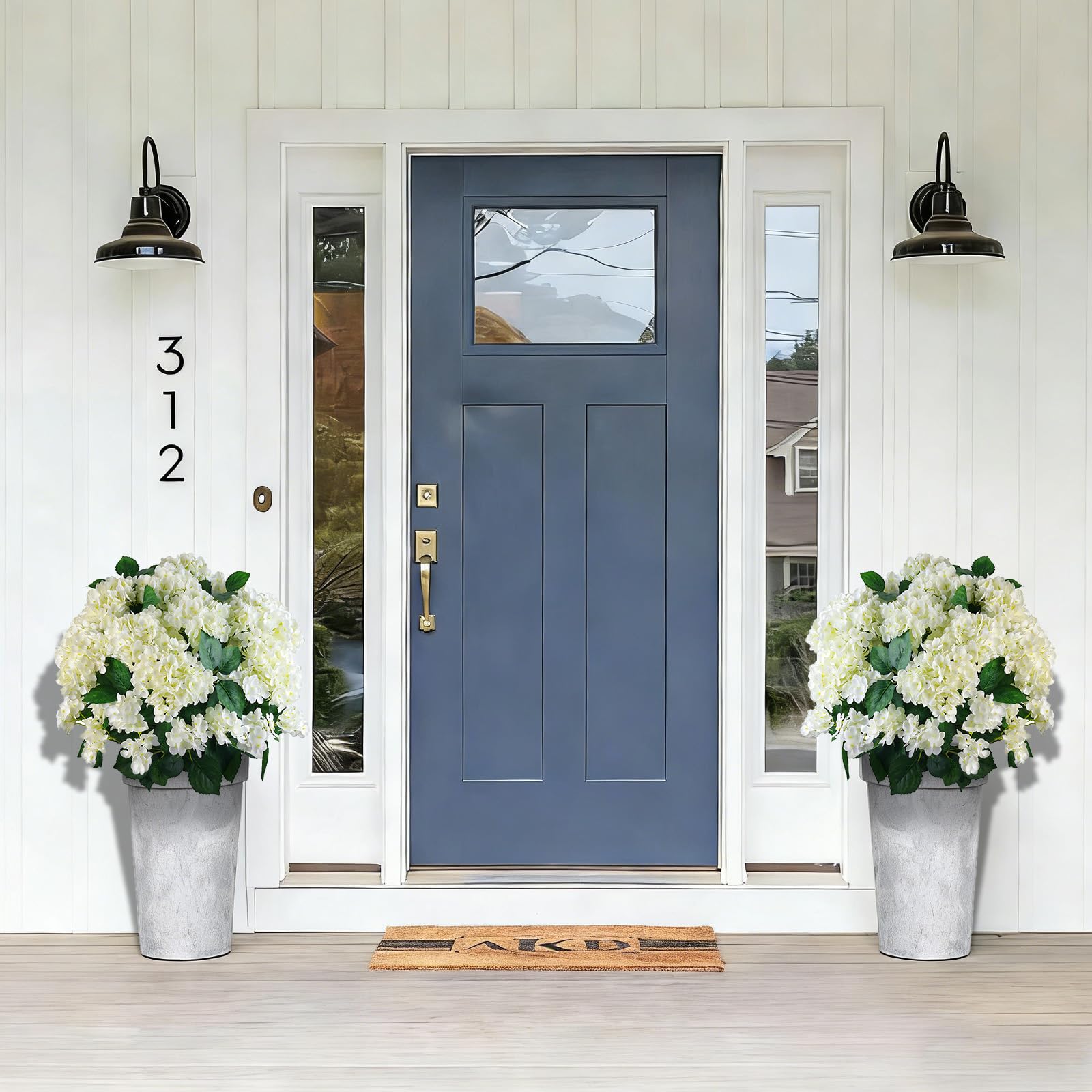 🔥Last Day 70% OFF🔥Artificial Outdoor Hydrangea Flowers - UV resistant, Waterproof, Windproof
