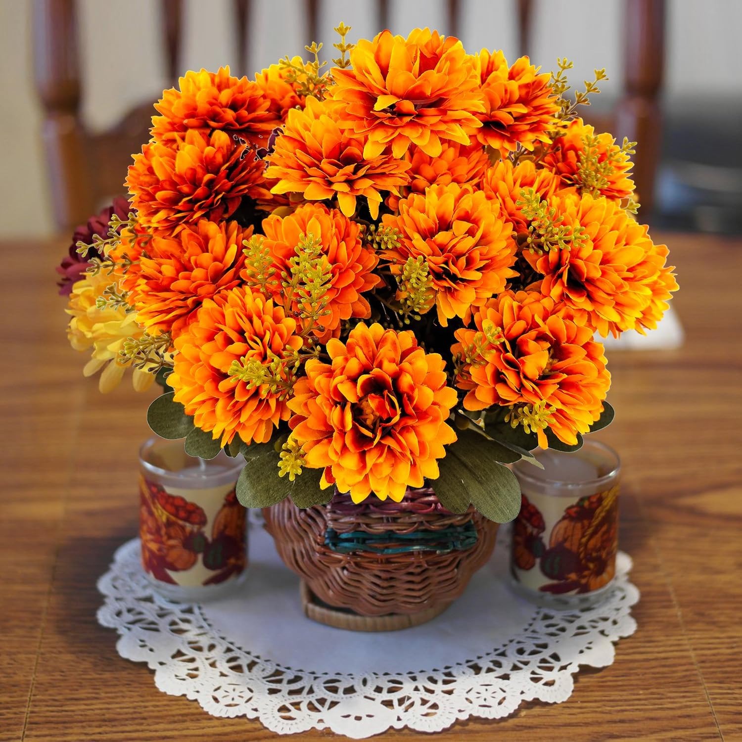 [Copy]💥$9.98 On Sale Today Only🌼- Artificial Outdoor Sunset Mums Flowers - UV resistant, Waterproof, Windproof