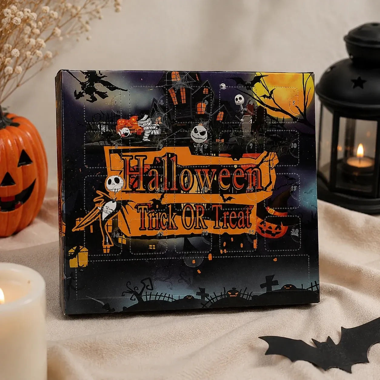 🎃✨ LAST DAY 49% OFF! — Halloween Charm Advent Calendar Bracelet Blind Box 🎁🖤 Open a Spooky Surprise Every Day! 👻💎