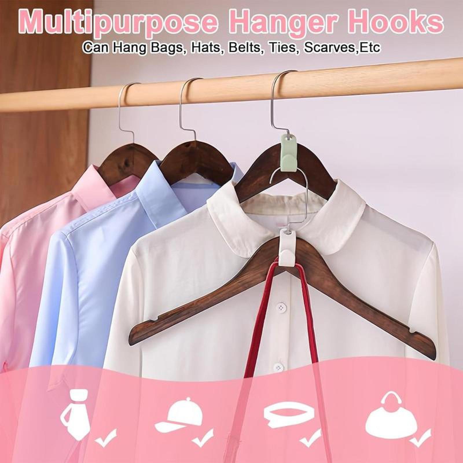 Hanger Connector Hooks,30/100 Counts Set Space Saving Clothes Hanger Extender Hooks,Multicolor Closet Organizer Hanger Clips.SENSIOHOME.