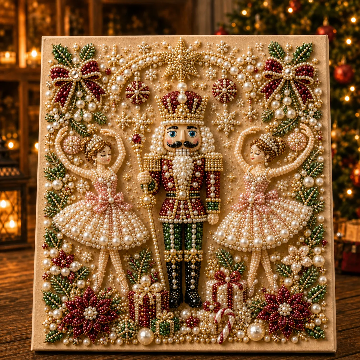 🔥 Limited Time 50% OFF 🎄✨ Create Your Own 3D Pearl Christmas Wall Art – A Sparkling Handmade Holiday Decoration! 💎
