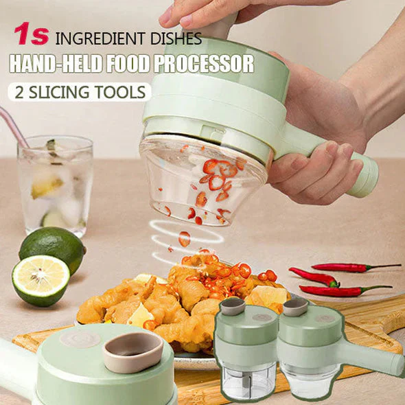 🔥🧄 49% OFF Today – 4-in-1 Portable Electric Vegetable Chopper | Chop, Slice & Prep in Seconds! ⚡🍽️