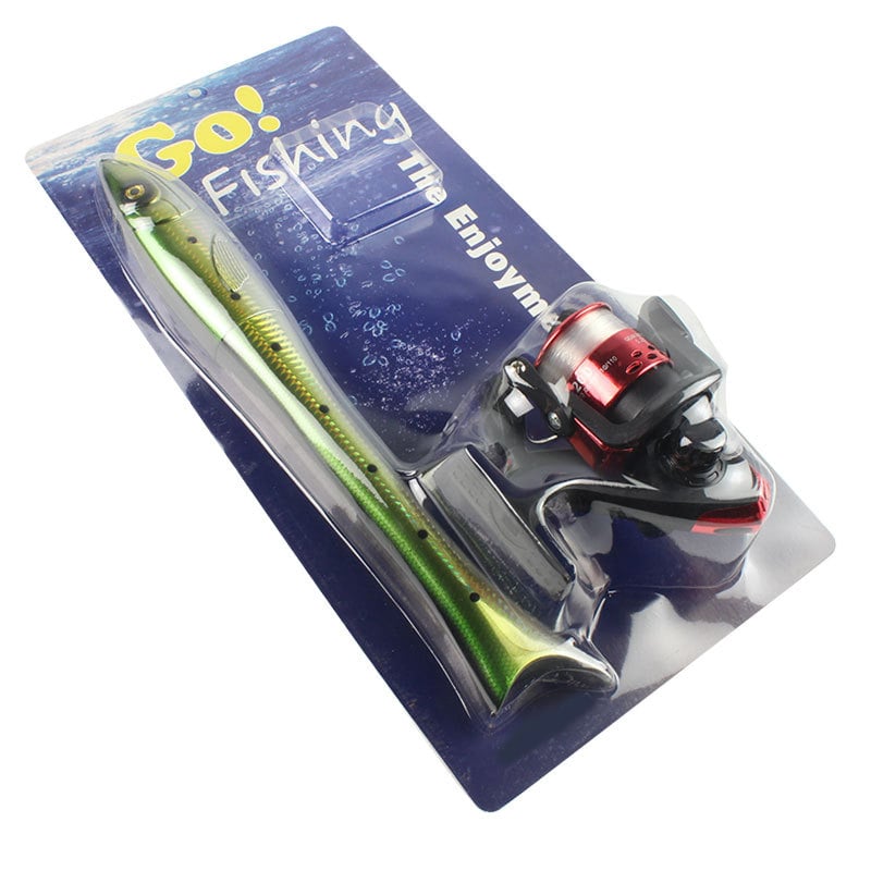 🎣 Mini Fish-Shaped Pen Fishing Rod Set