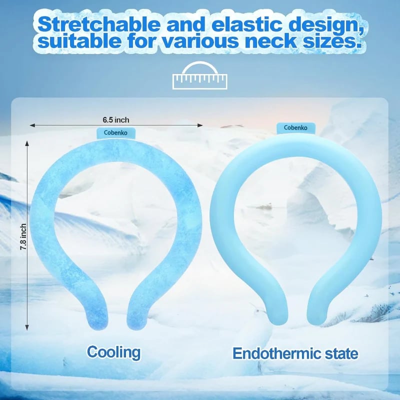 🧊Reusable Cooling Neck Ring – Long-Lasting Sweat-Free Relief❄️